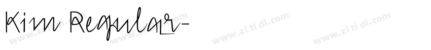 Kim Regular字体转换